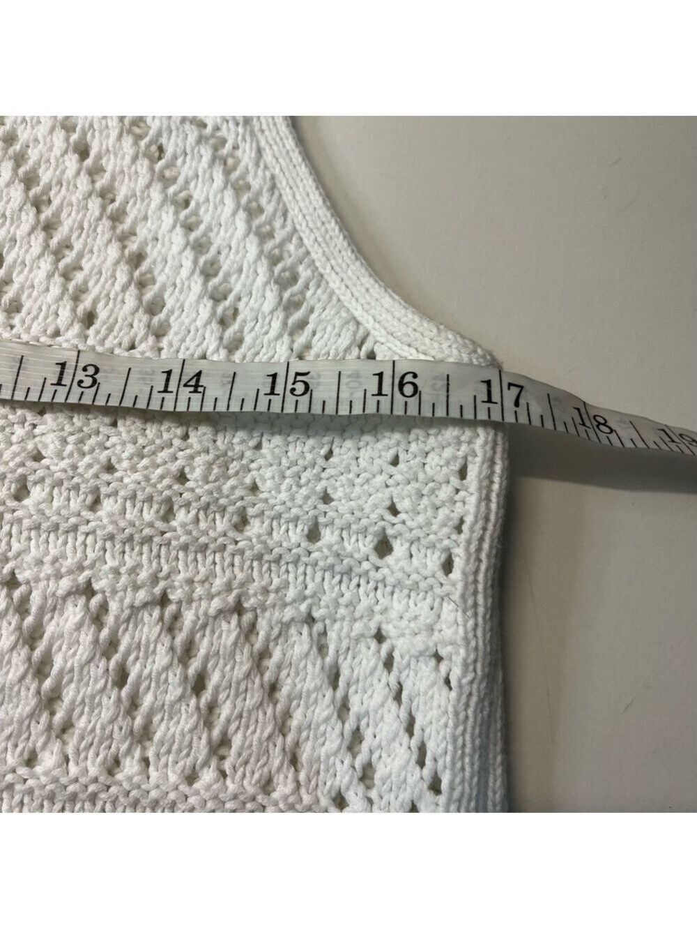 J. Jill Linen Cotton Blend Sleeveless Tunic Sweater White Crochet, size XSP - Picture 8 of 10
